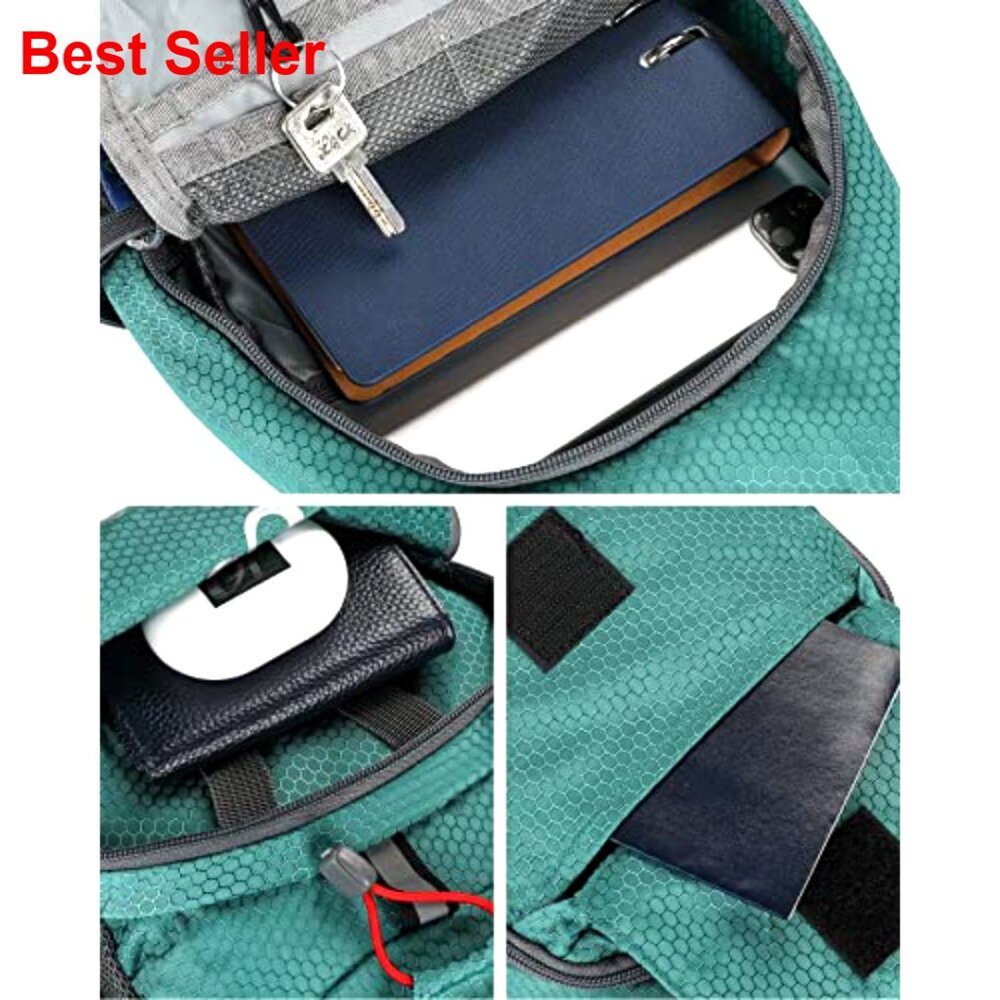 Water-Resistant Polyester Sling Backpack For Hiki… - image 6